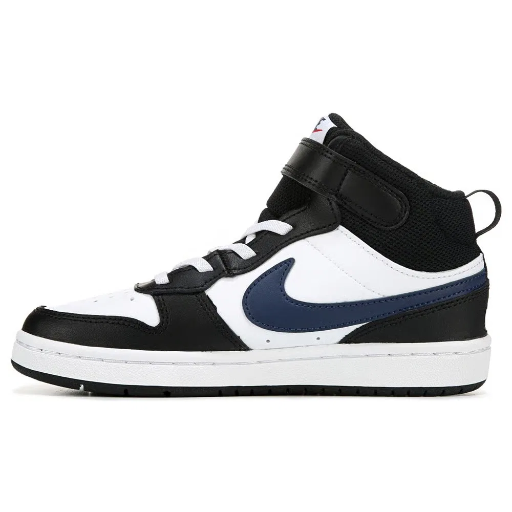 Детские высокие кроссовки Court Borough Mid 2 Nike, White/Black/Red/Navy — фото 3