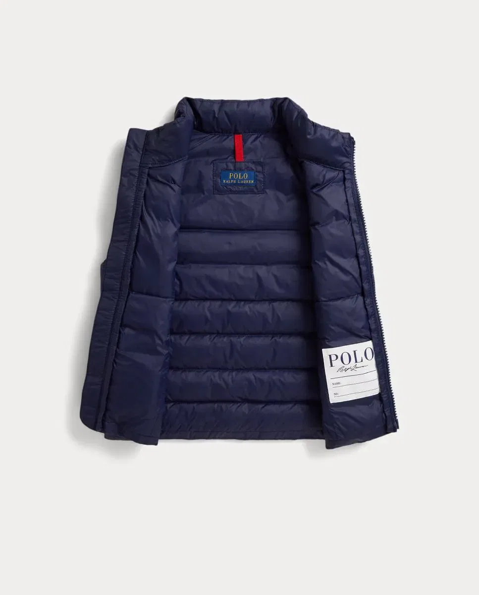 Детский стеганый жилет для мальчиков с принтом Polo Ralph Lauren, Azul Marino — фото 3