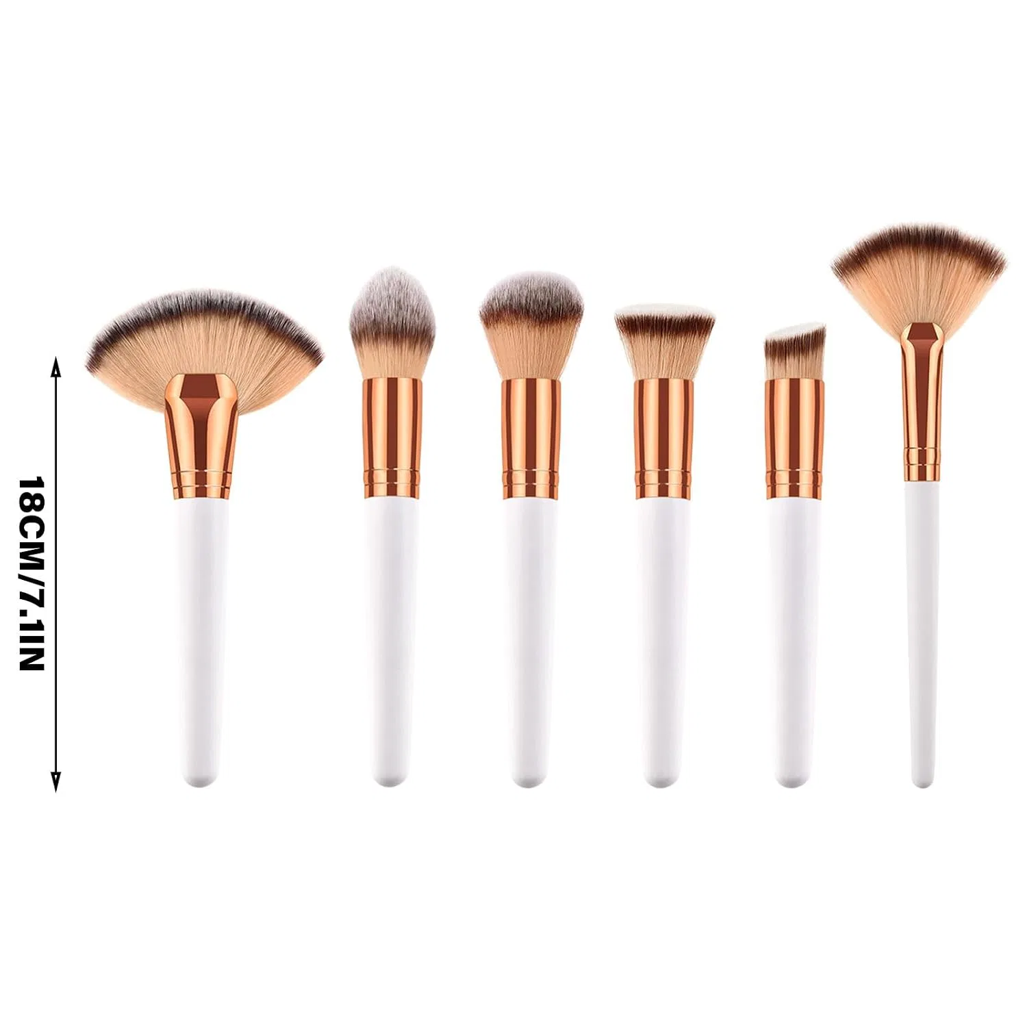 Кисть для макияжа веерная, PEPWE, 18 см, Small Fan Brush — фото 4