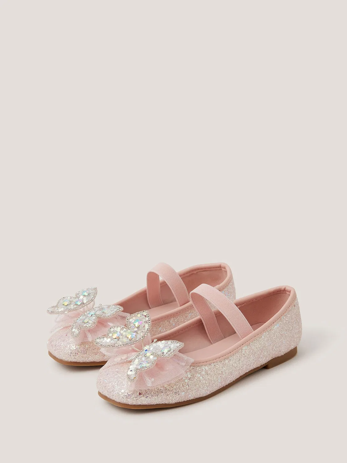 Балетки Monsoon Pink Sparkle Butterfly Monsoon, розовый