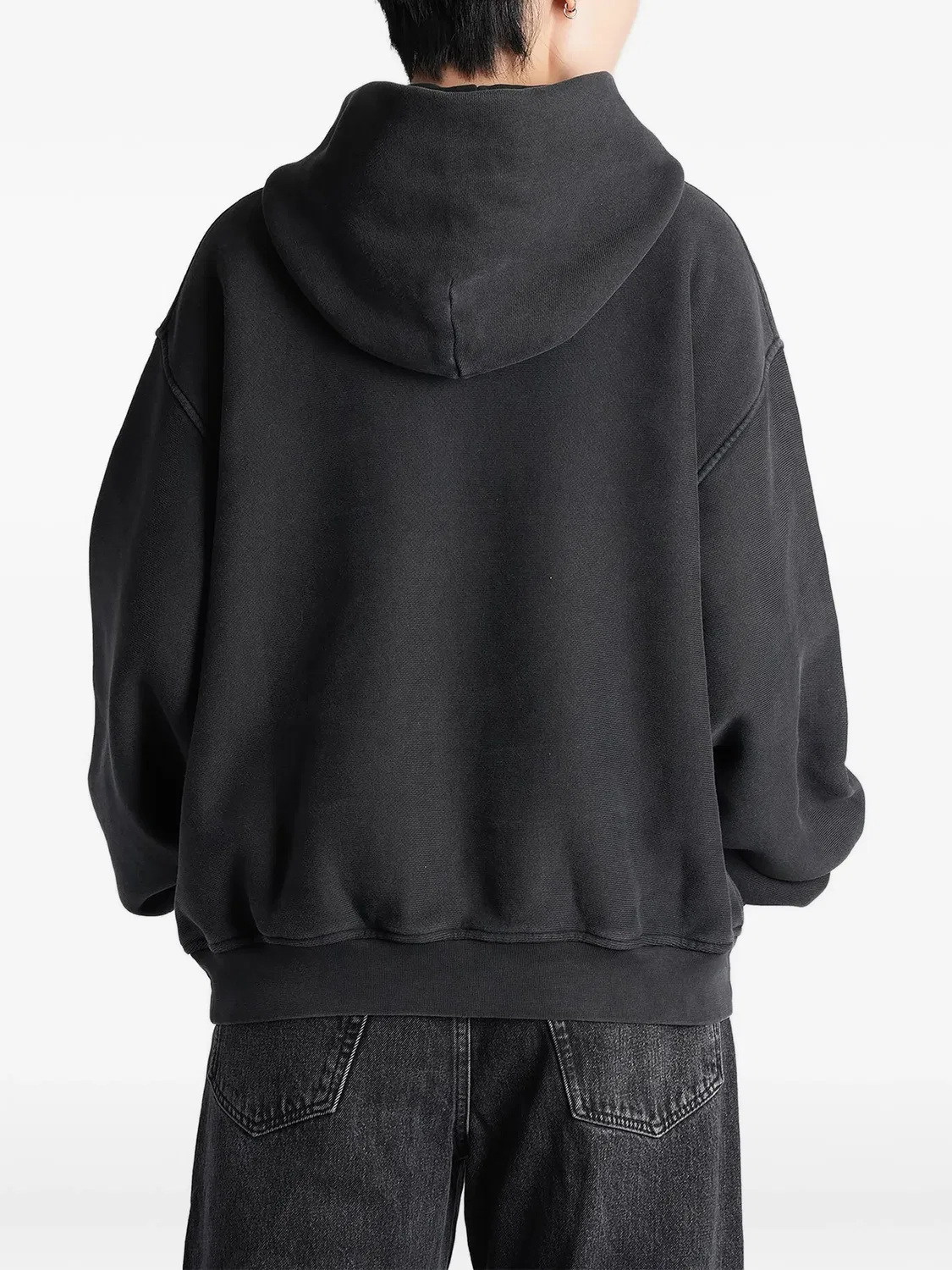 Худи с графическим принтом черного цвета Alexander Wang, черный — фото 3