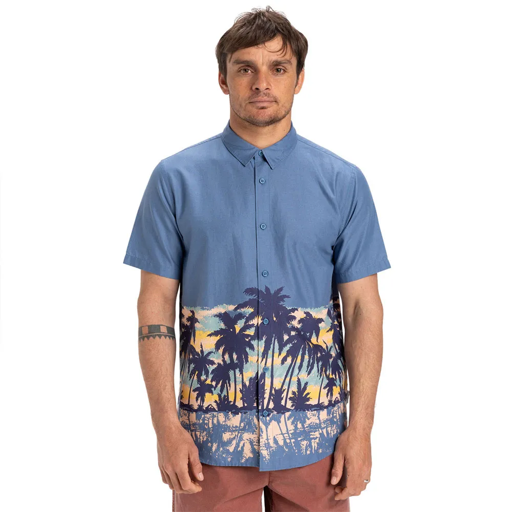 

Рубашка с коротким рукавом Quiksilver Apero Classic Engineered, синий