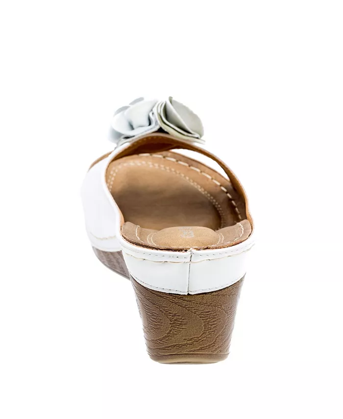 Женские босоножки-танкетки Sydney Rosette Gc Shoes, белый — фото 3