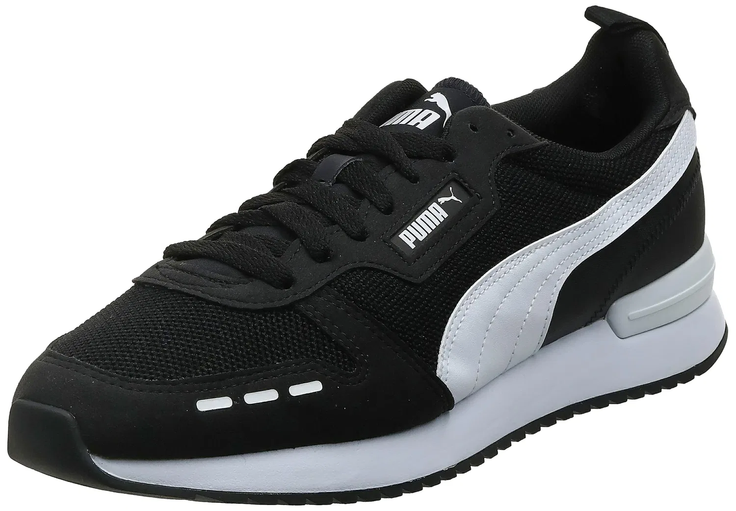 Детские кроссовки для мальчиков и девочек с высоким сцеплением Tazon 6 Wide Fracture PUMA, Black White
