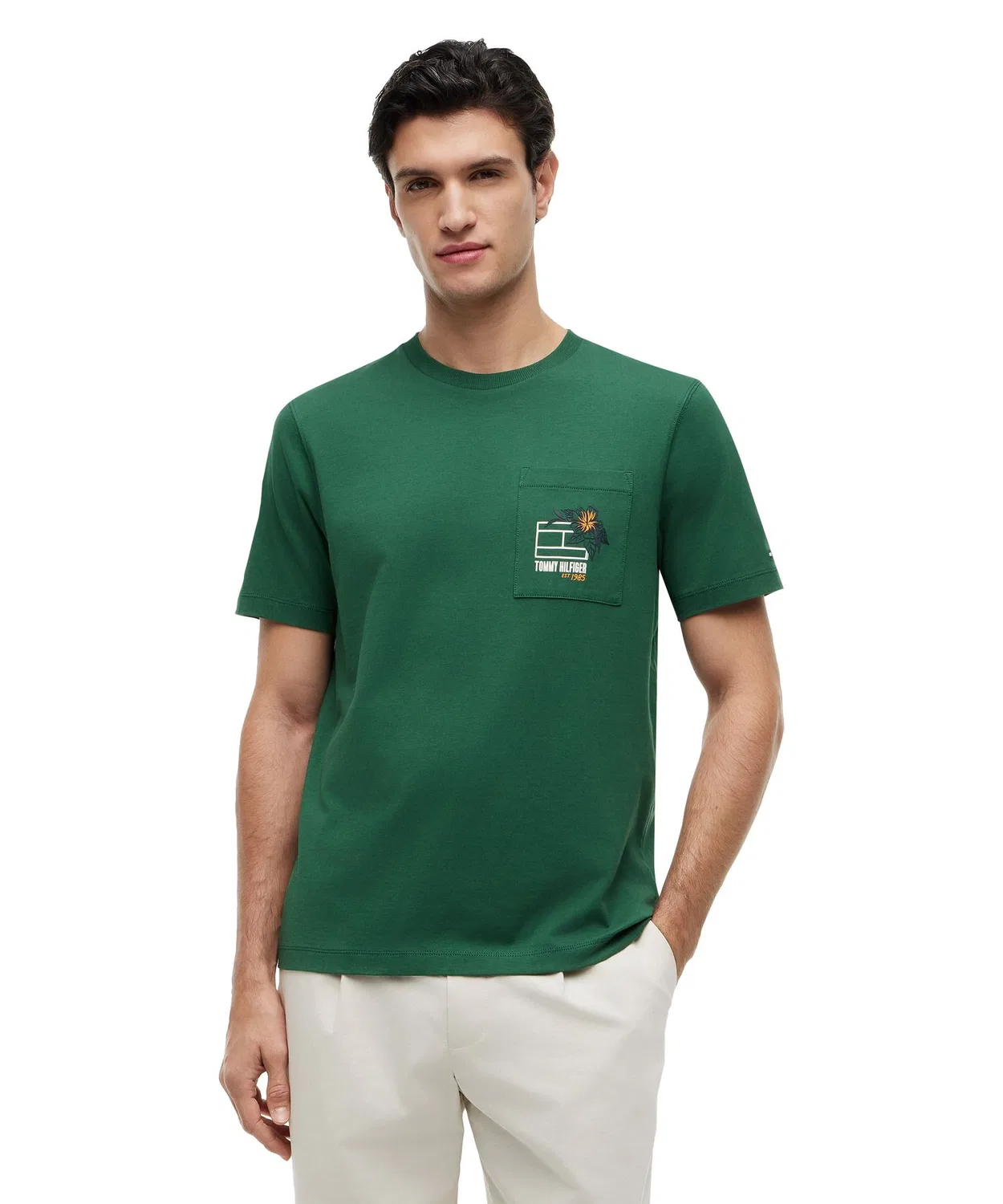 Мужская футболка с принтом Floral Graphic Pocket TOMMY HILFIGER, Green