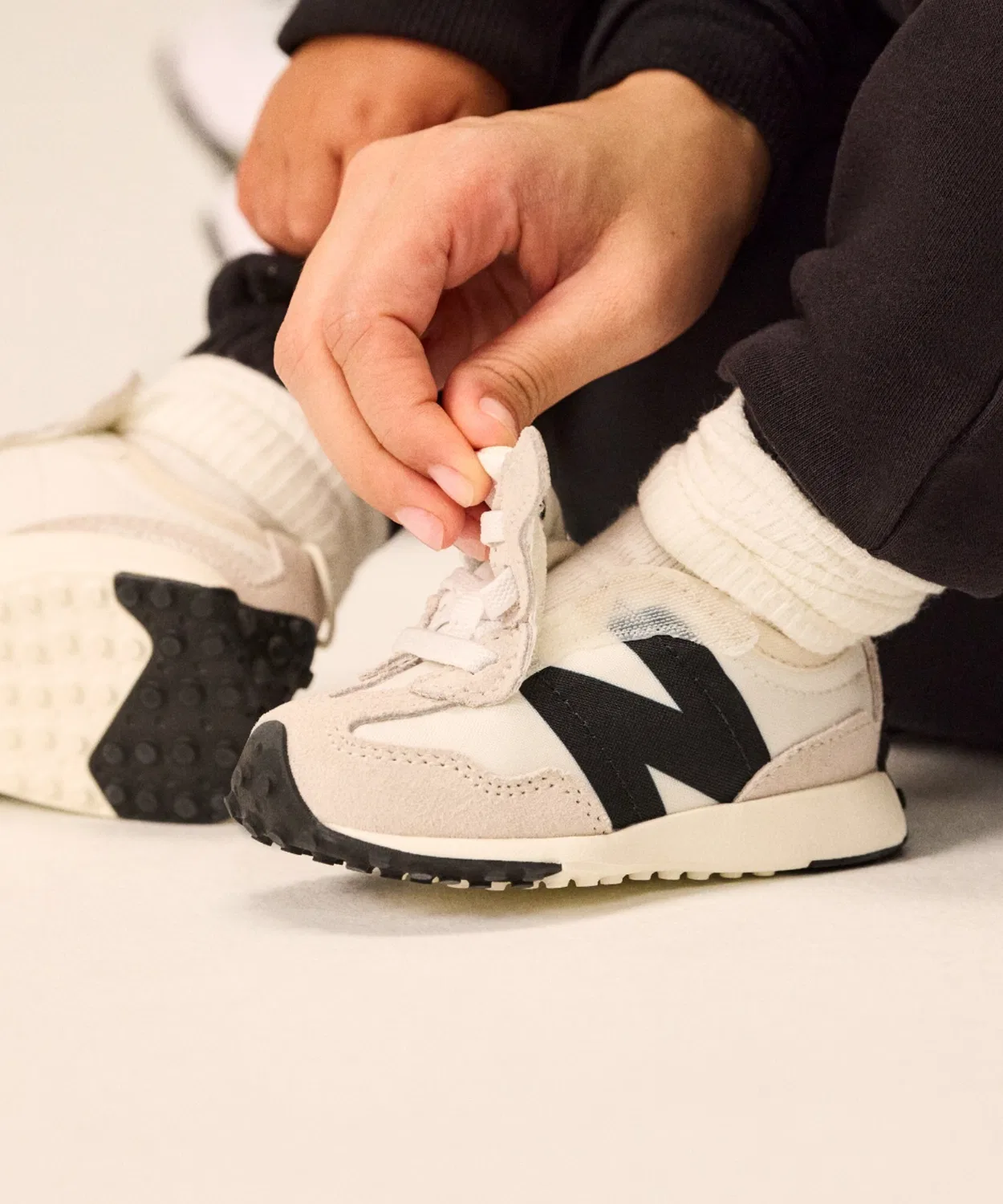 Детские кроссовки с липучками 327 NEW-B Hook & Loop New Balance, Pink — фото 4