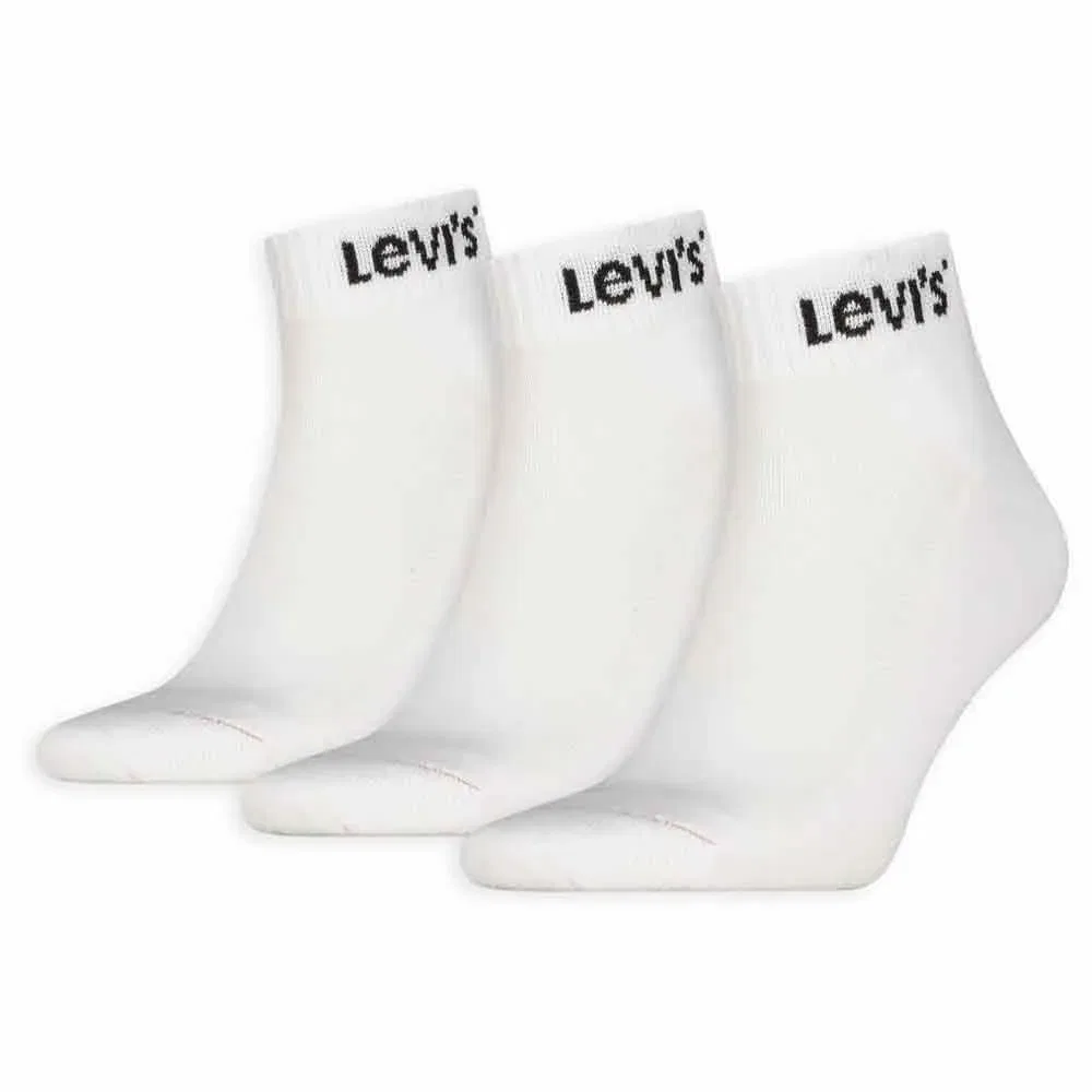 Женские носки хлопковые Mid Cut Orange Tab Levi's, White