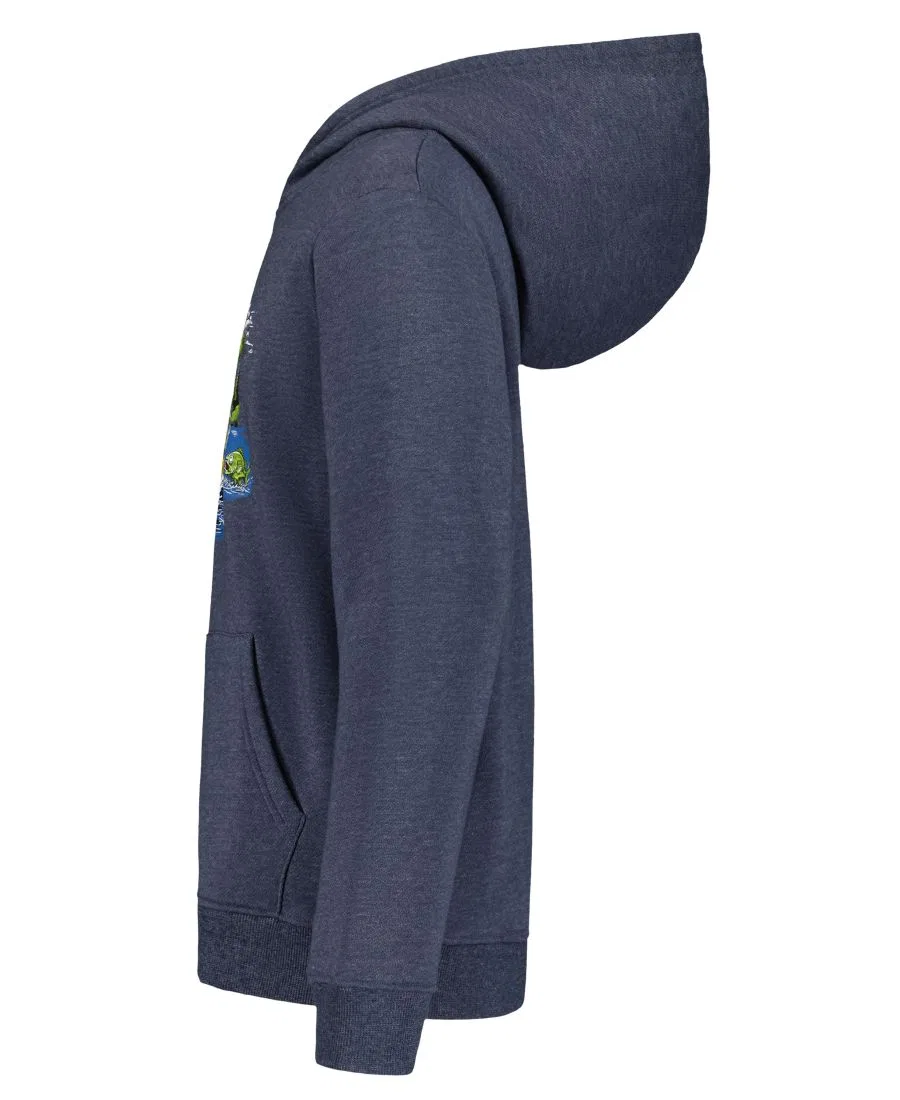 Худи из хлопкового флиса с принтом Boys' 8-20 Screen Print Graphics Hoodie Under Armour, Downpour Heather Gray — фото 3