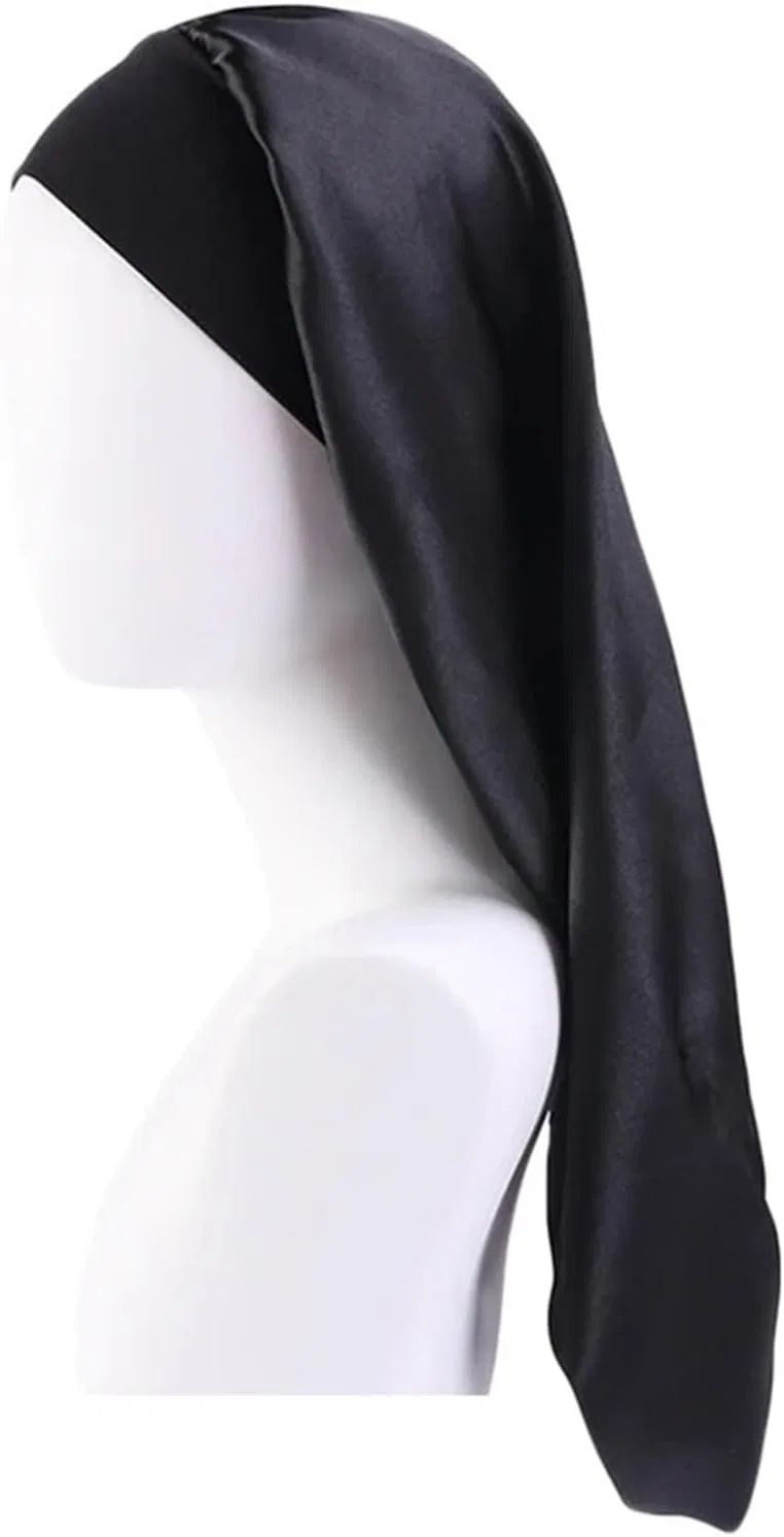 Шапочка для душа из атласа, YGMNQAL, 8 дюймов, Black