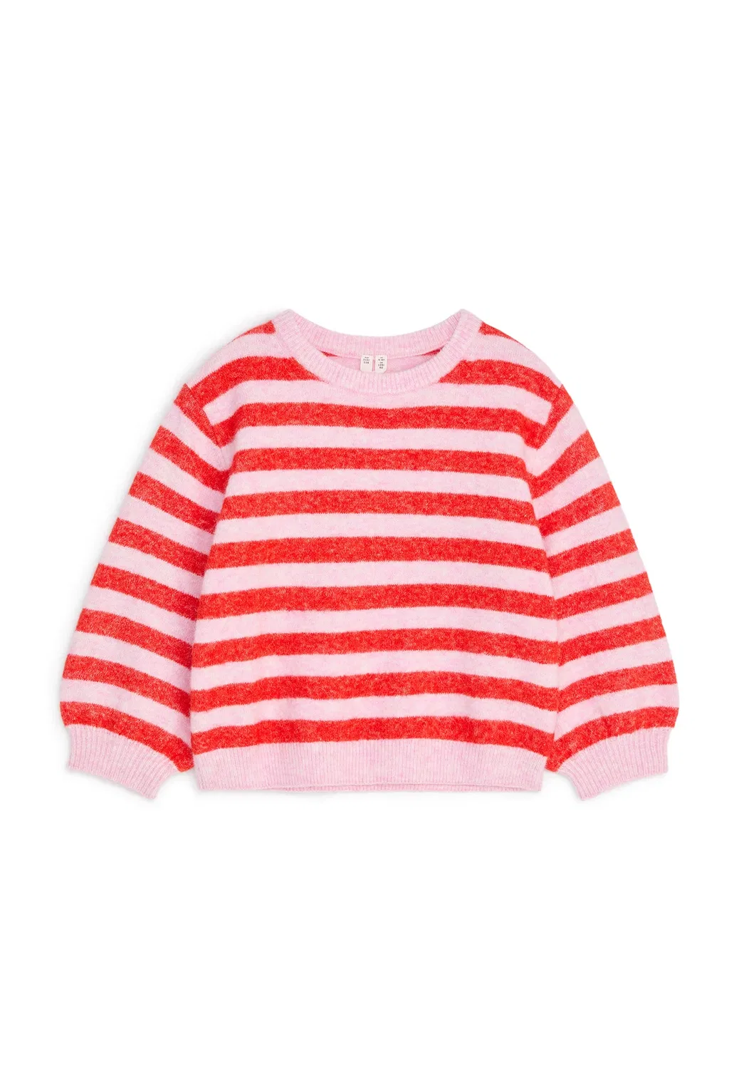 Вязаный джемпер с интарсией Arket, Pink Red