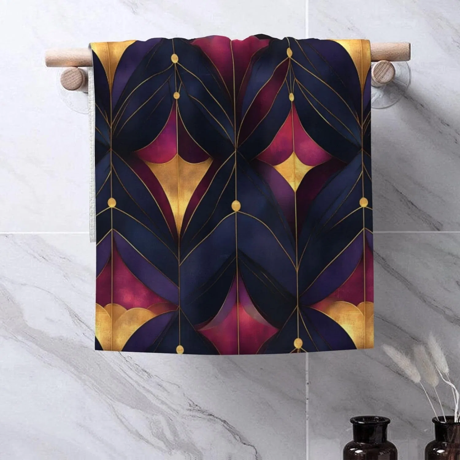 Фланелевая салфетка для лица из микрофибры, GVYGVY, 69.8 x 40.6 см, Purple Gold — фото 4