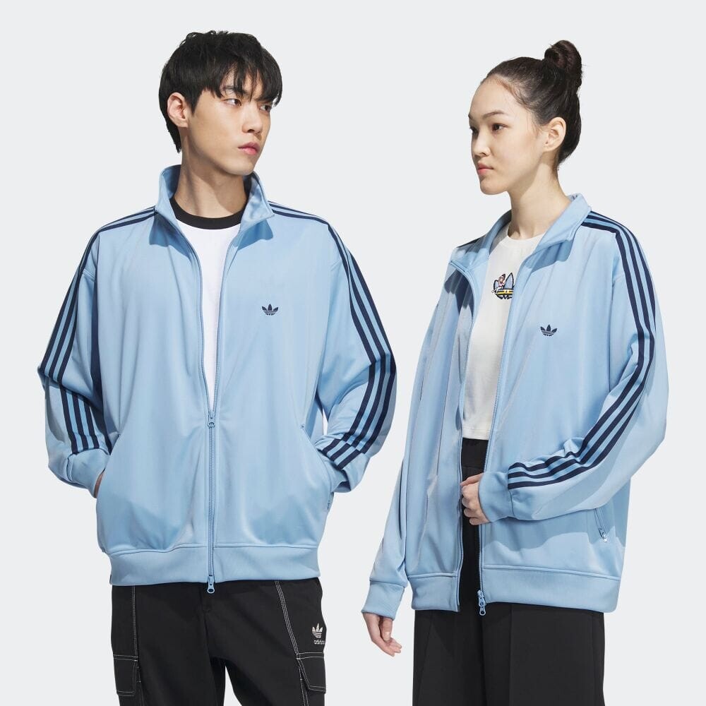 Спортивная куртка Adidas Track jacket (gender neutral), светло-голубой/черный — фото 4