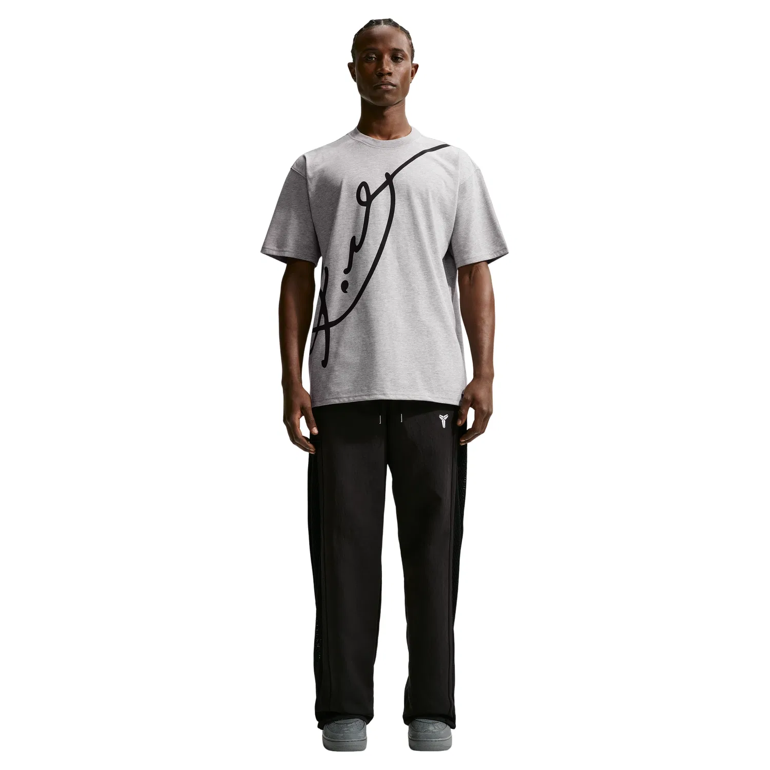Мужская футболка с принтом Nike x Kobe Dri-FIT, цвет Dark Grey Heather Black — фото 4