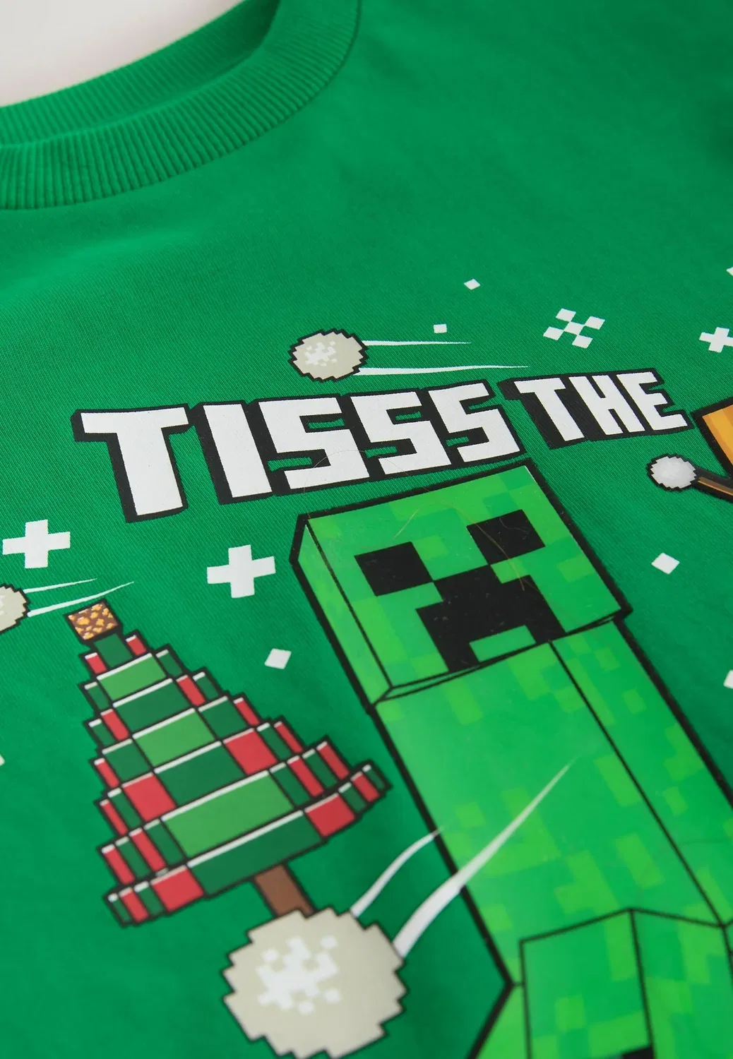 Рождественская футболка с длинным рукавом - толстовка Next, Green Minecraft — фото 3