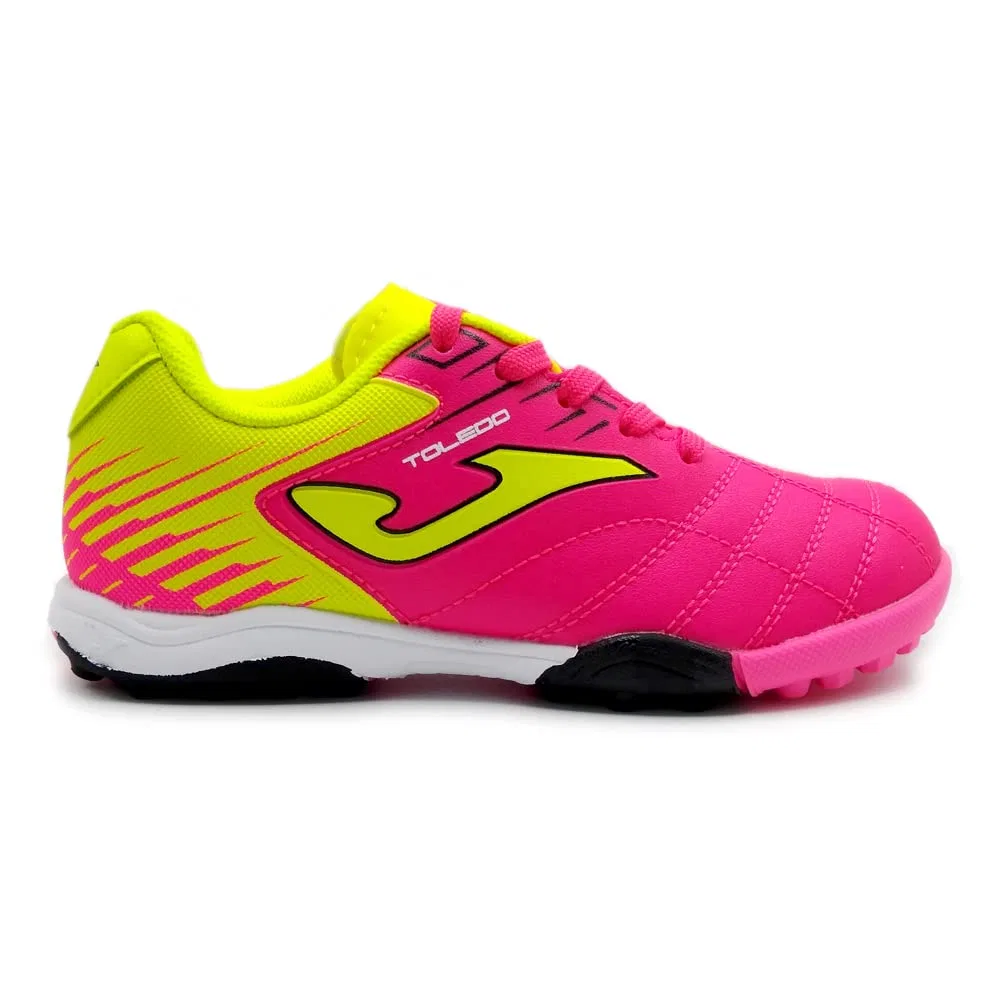 Детские бутсы для мальчиков с шипами Toledo Jr Turf Joma, Pink Yellow Fluo