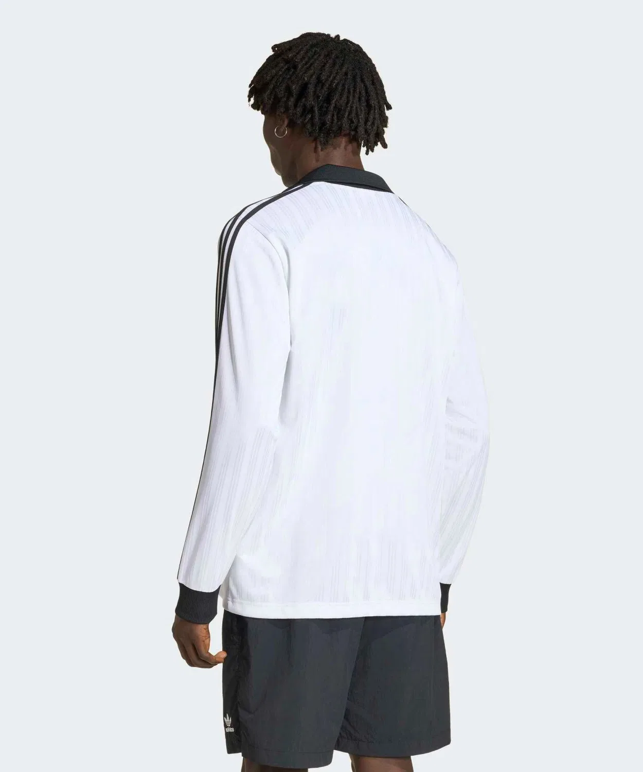 Мужская футболка с длинным рукавомиз жаккарда Adicolor Pique Adidas Originals, Белый — фото 2