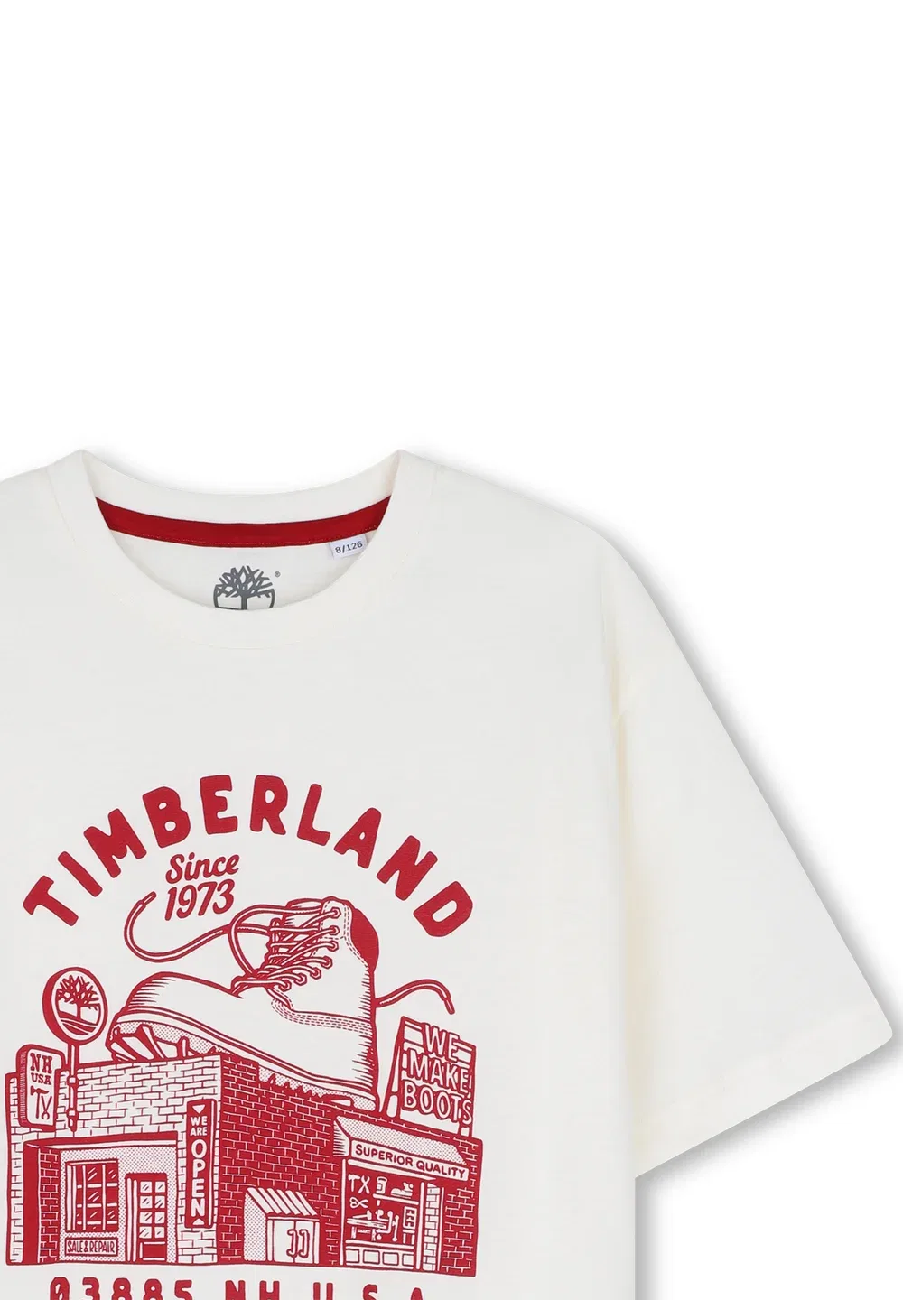 Футболка с принтом "manches courtes" - футболка с принтом Timberland, Ivoire — фото 3