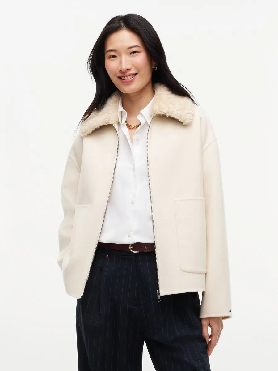 Зимняя куртка TOMMY HILFIGER бежевого цвета — фото 2