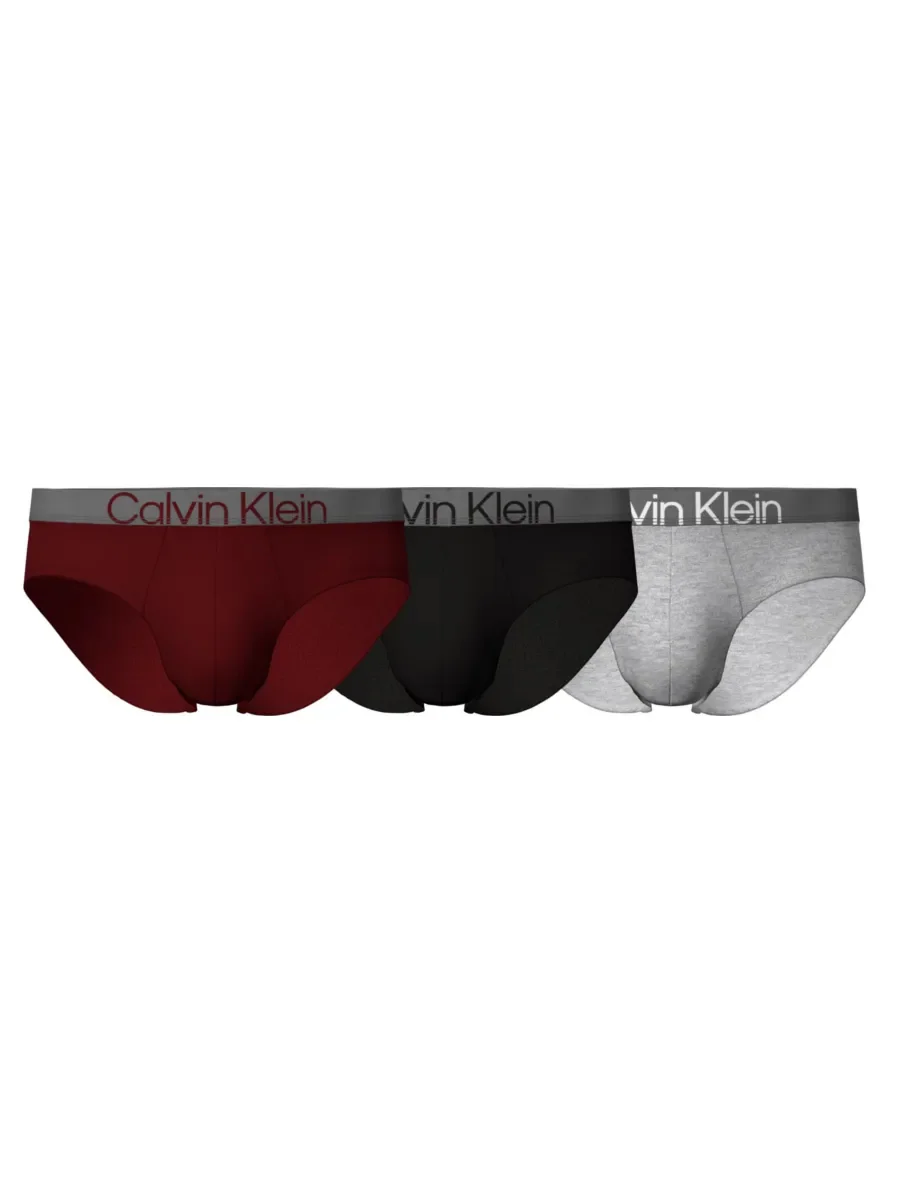 Комплект трусов Calvin Klein Hip Brief 3 шт., мультиколор
