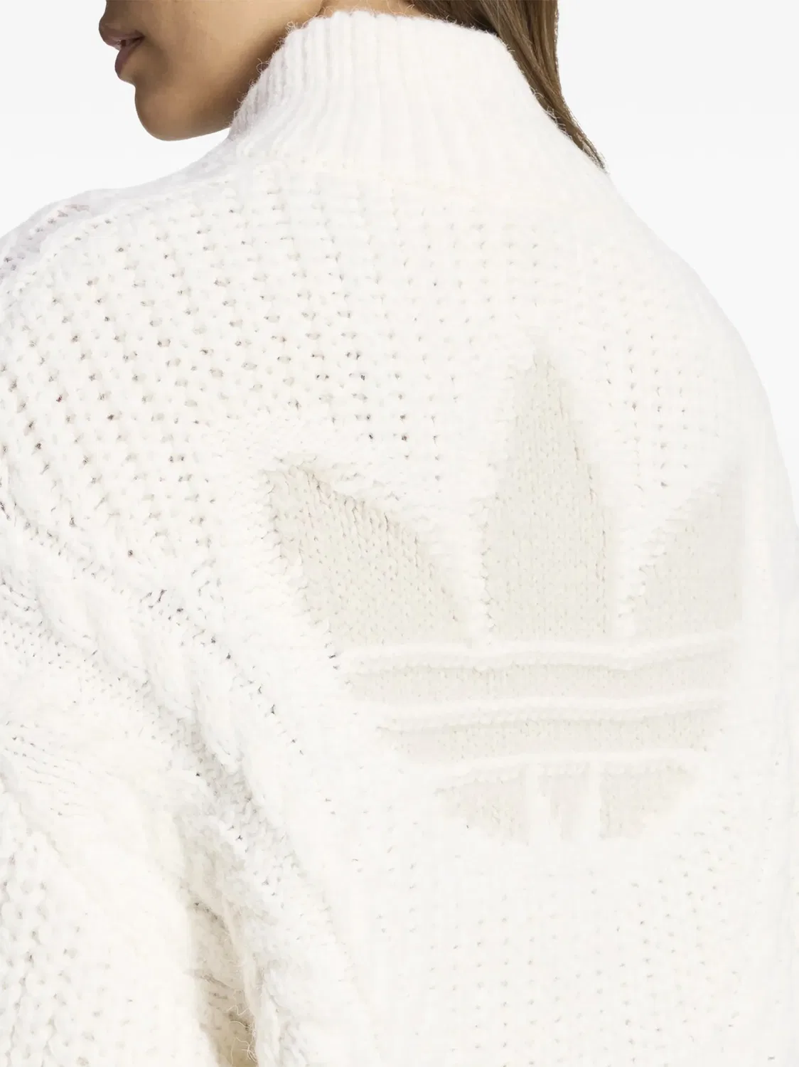 Кардиган Firebird фактурной вязки Adidas, белый — фото 3