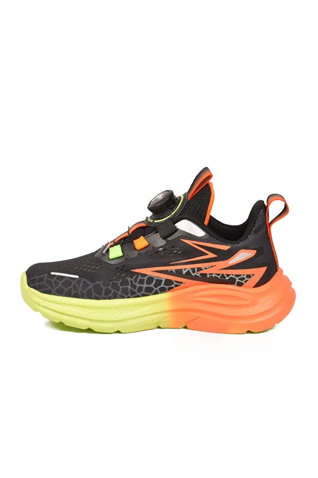 Детские спортивные кроссовки для мальчиков с принтом Marco Kids, Black-Orange — фото 4