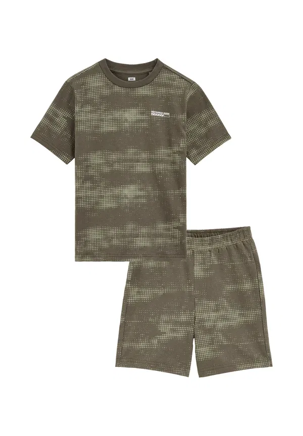 Комплект пижамы с принтом Set, We Fashion, army green, зеленый