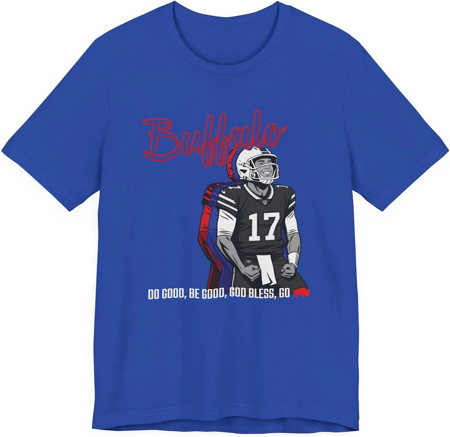 Футболка с вдохновляющим принтом Buffalo Football Fan Faith Shirt, True Royal — фото 2