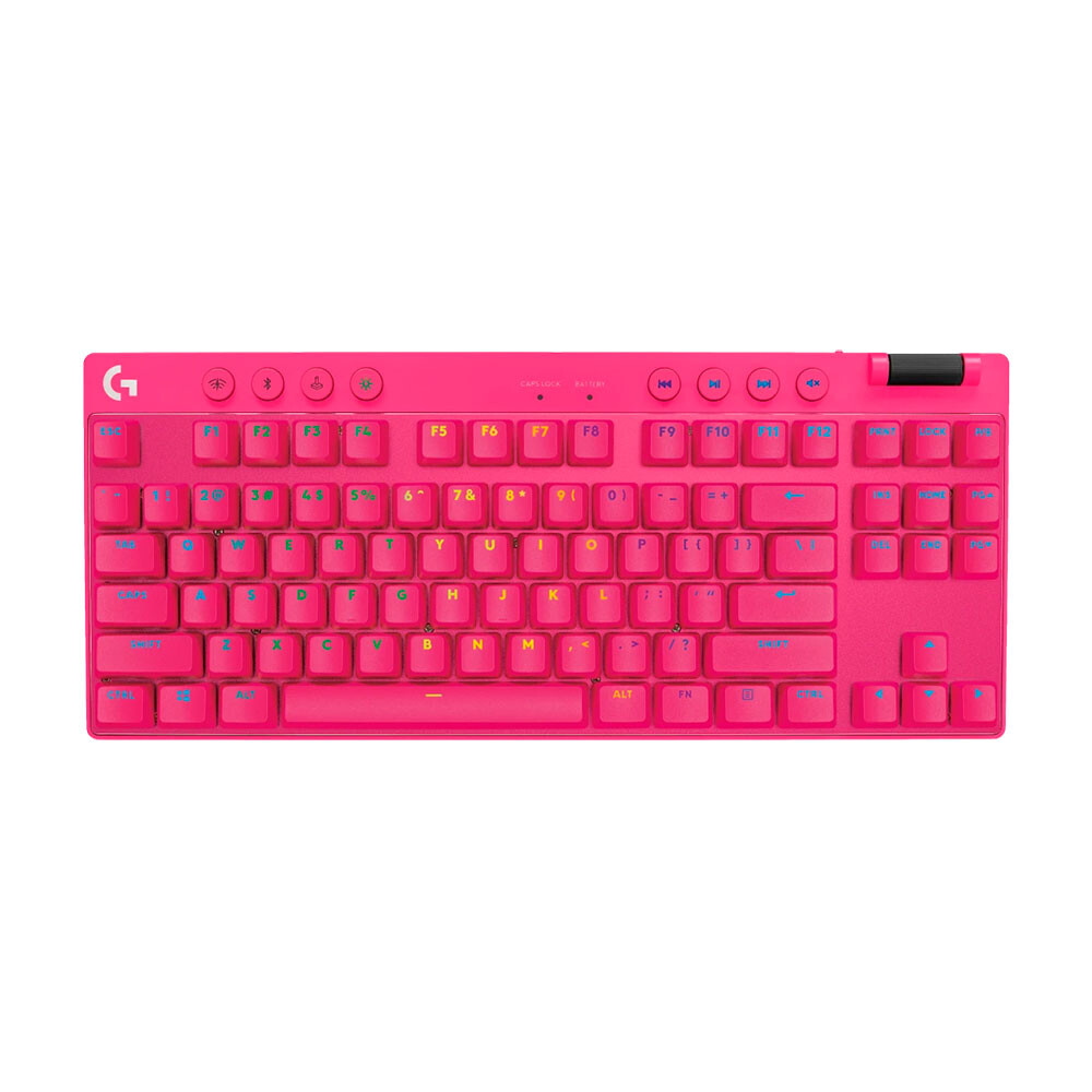 Клавиатура игровая Logitech G PRO X TKL Lightspeed, Tactile (GX Brown), розовый, английская раскладка — фото 2