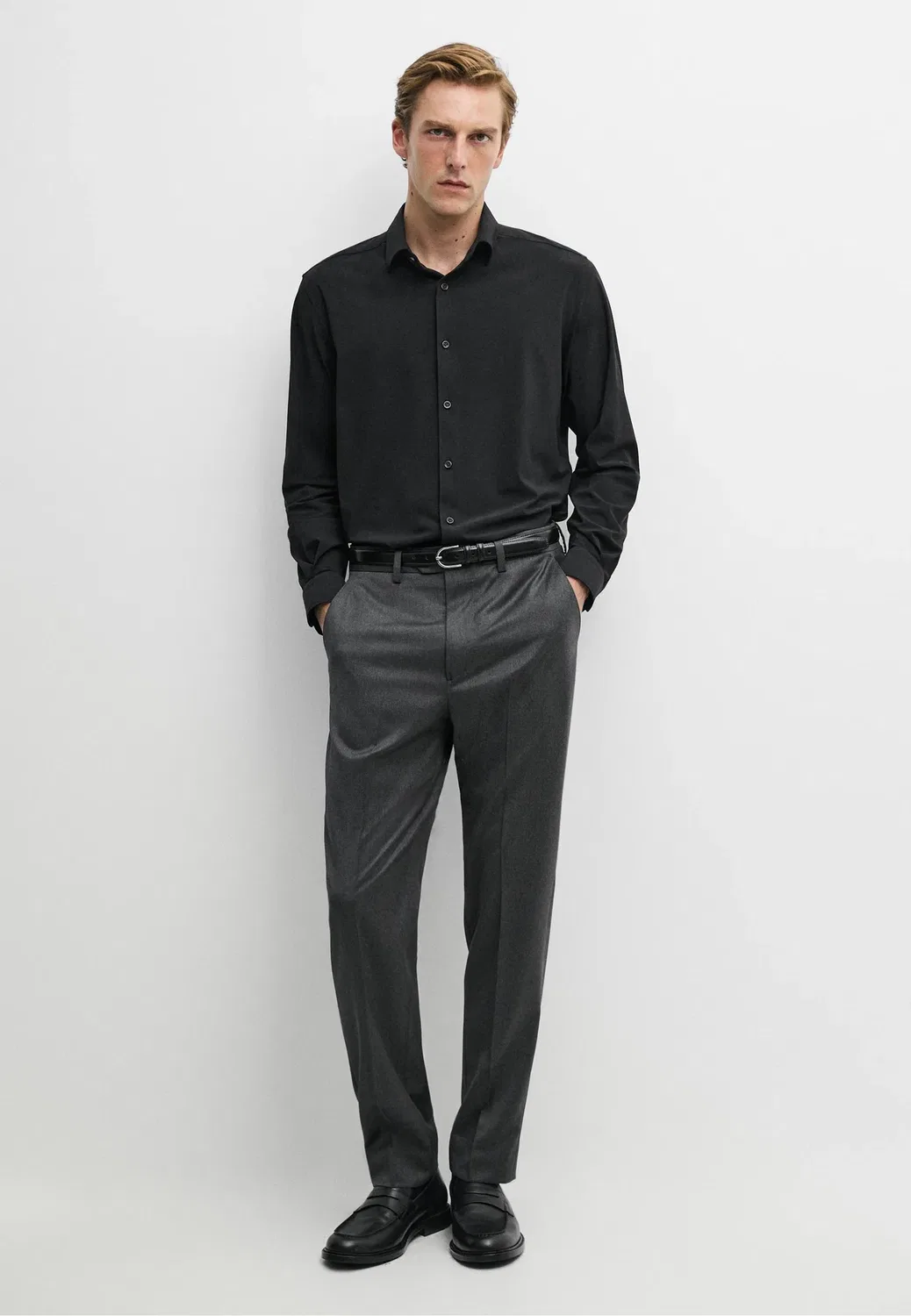 Рубашка Massimo Dutti, Black — фото 2