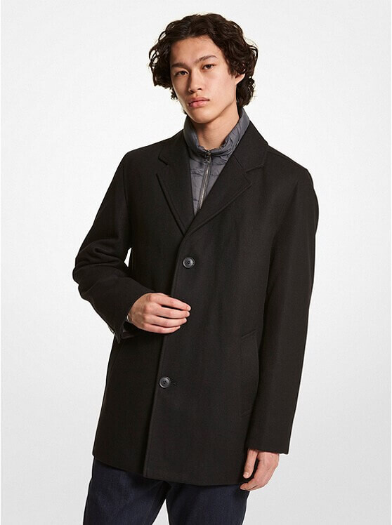 

Пальто Michael Kors 2-in-1 Wool Blend, чёрный, Черный, Пальто Michael Kors 2-in-1 Wool Blend, чёрный