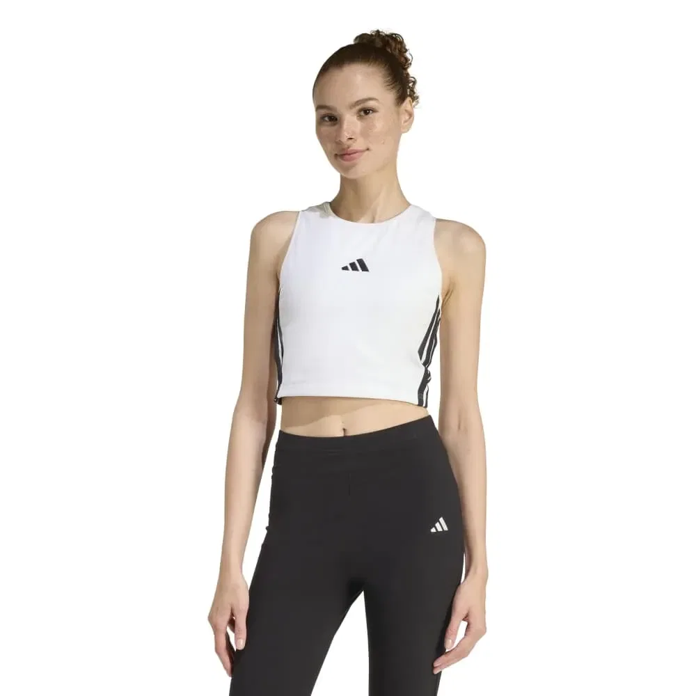 Утепленная безрукавка Adidas Essentials 3 Stripes, белый
