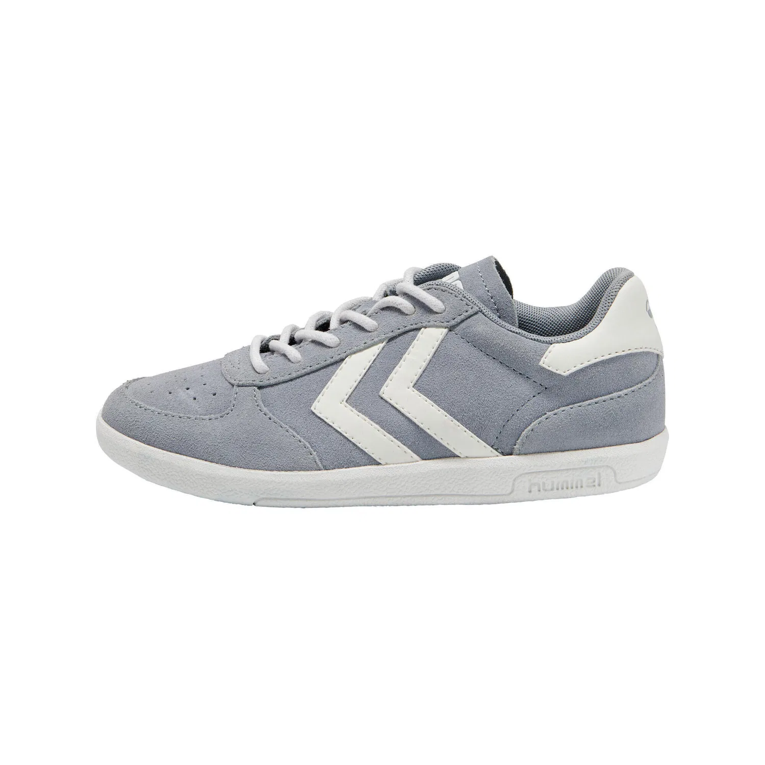 Детские кожаные кроссовки с принтом Victory Jr Hummel, Grau Weiss
