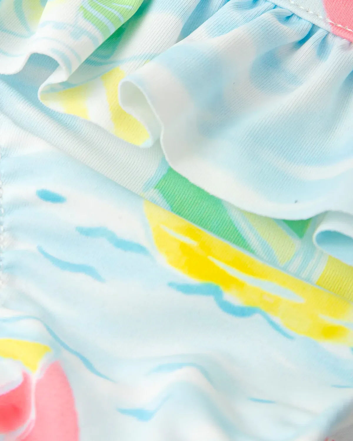Детское бикини для девочек с принтом Bikini de niña con veleros Tutto Piccolo, Azul Claro — фото 2