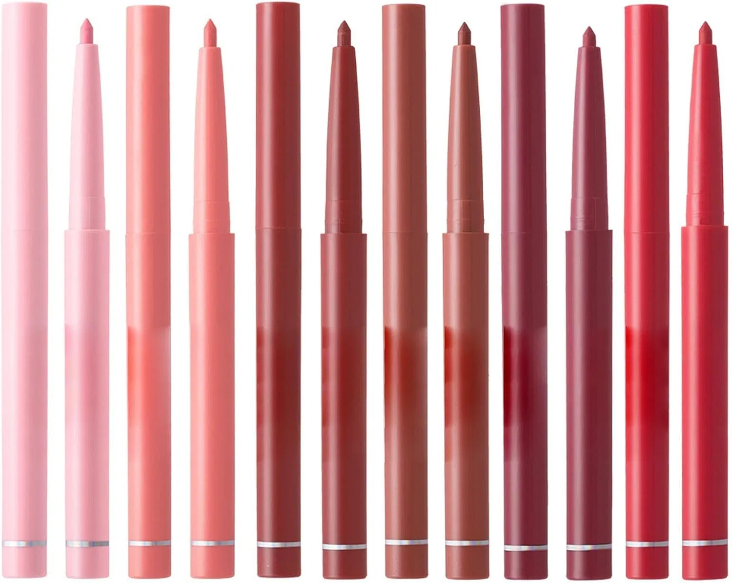 Набор карандашей для губ Lip Liner Set, 6 цветов, водостойкий, матовый, бежевый, 0.08 кг — фото 4