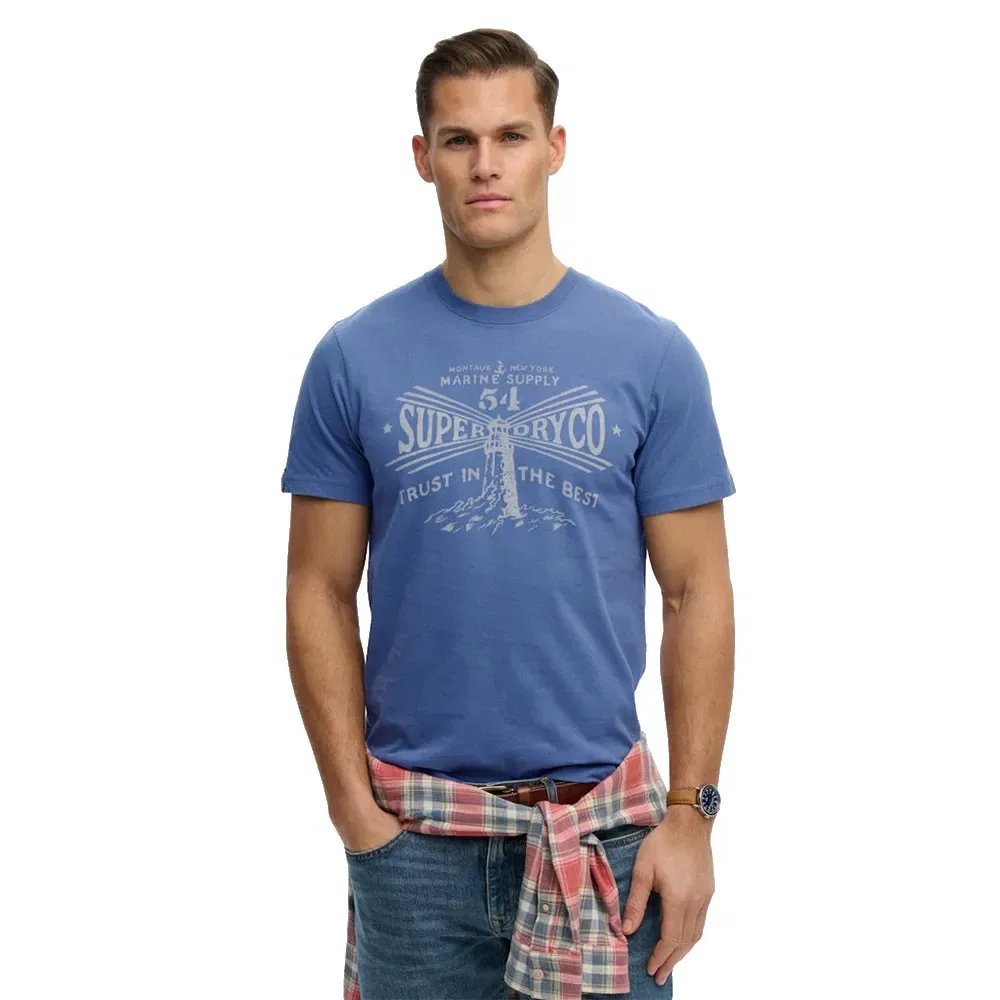 Футболка с коротким рукавом Lo-Fi Dockside Superdry, синий