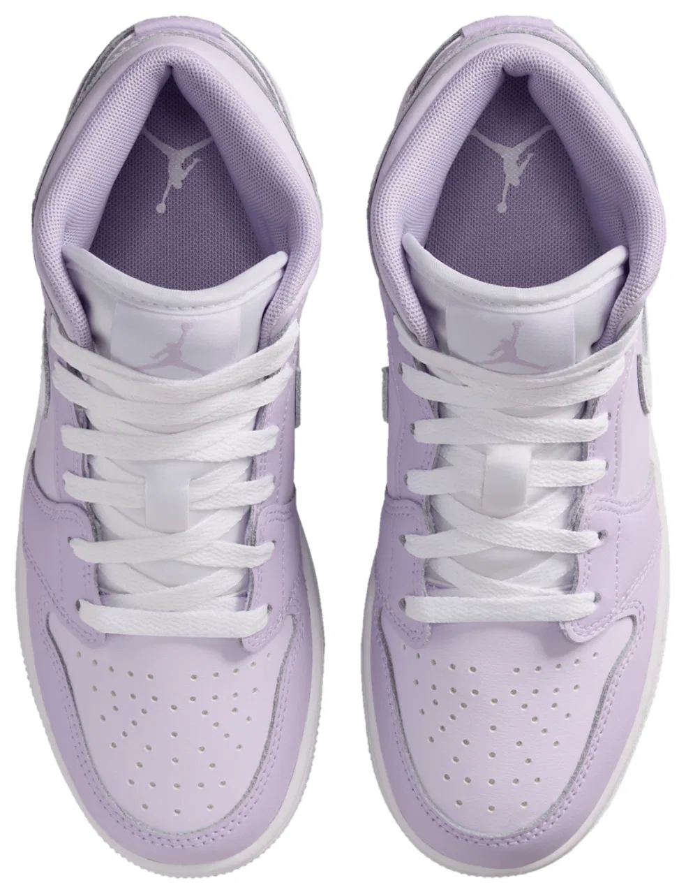Детские кроссовки для девочек AJ 1 Mid Jordan, фиолетовый/белый — фото 4