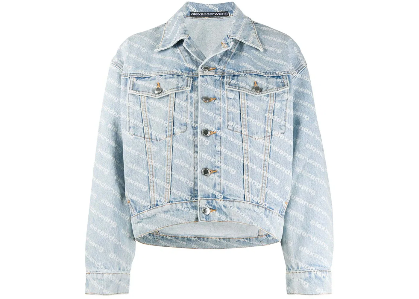 Женская куртка Falling Back Logo Alexander Wang, Pebble Bleach