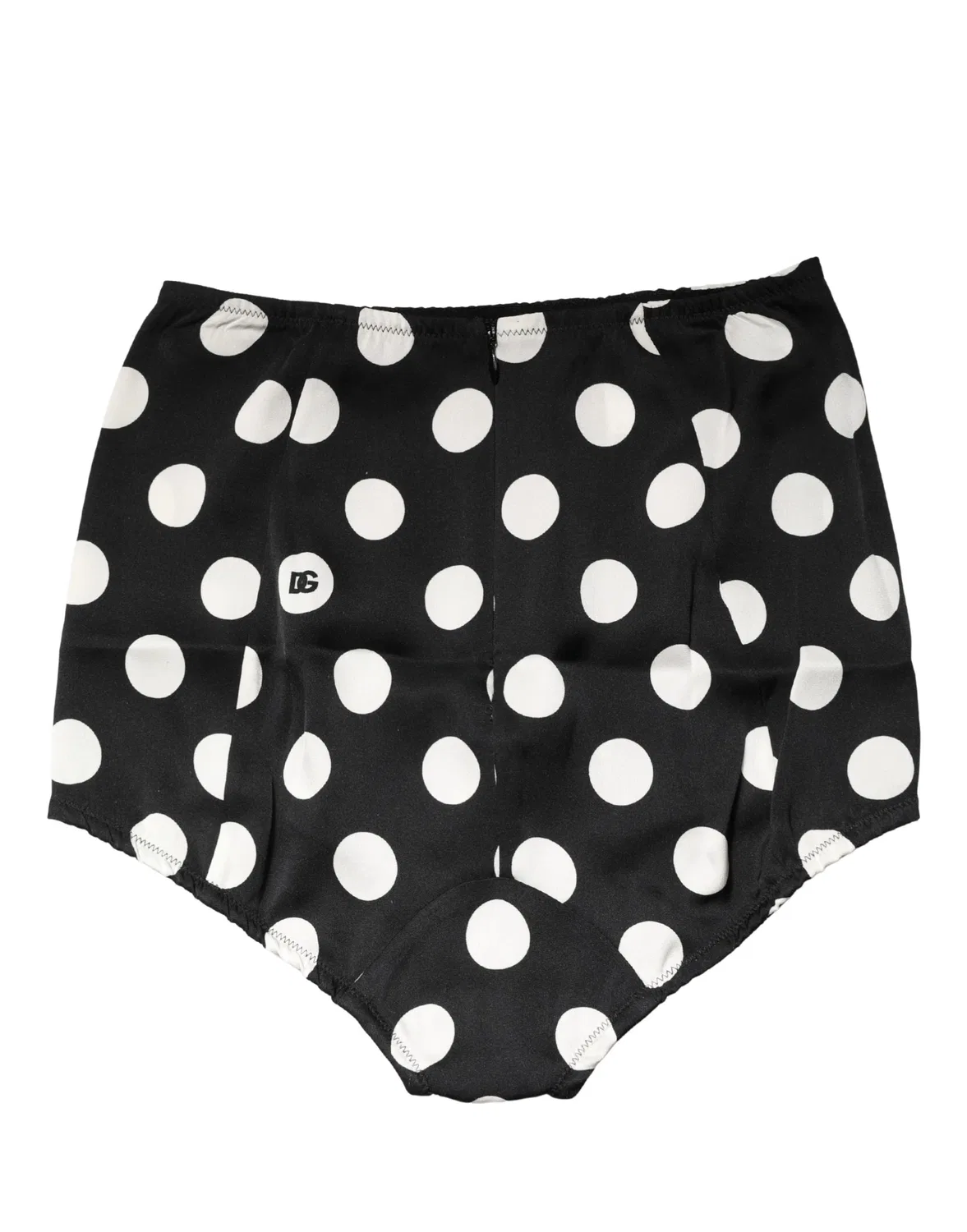 Женские корректирующие трусы с высокой посадкой в горошек High Waist Girdle Dolce & Gabbana, Black with White Polka Dots