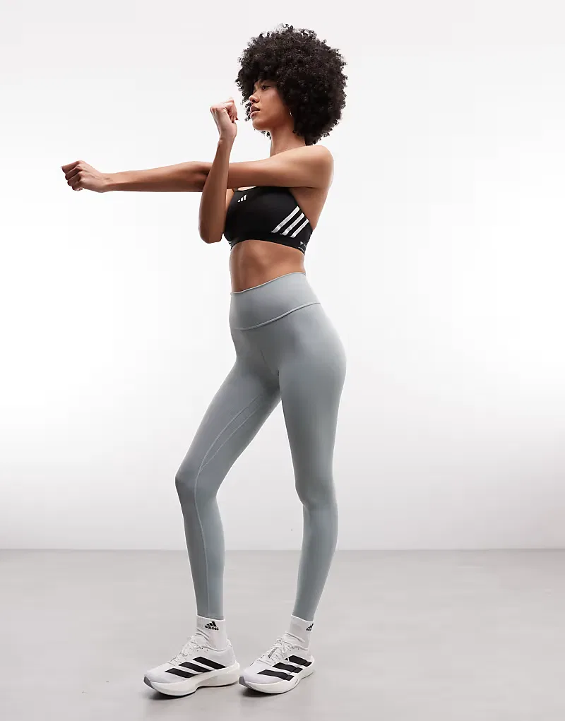 Леггинсы Adidas Training All Me 7 дюймов, шалфейно-зеленый