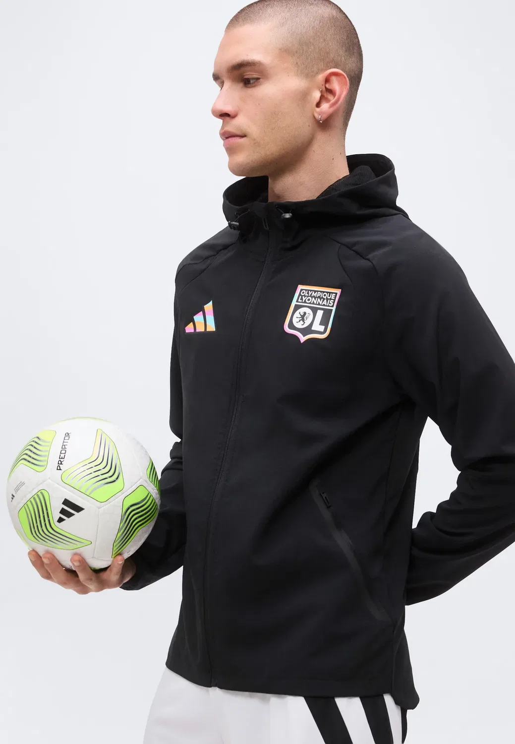 Olympique lyon tiro travel - клубная одежда Adidas Performance, Black — фото 4