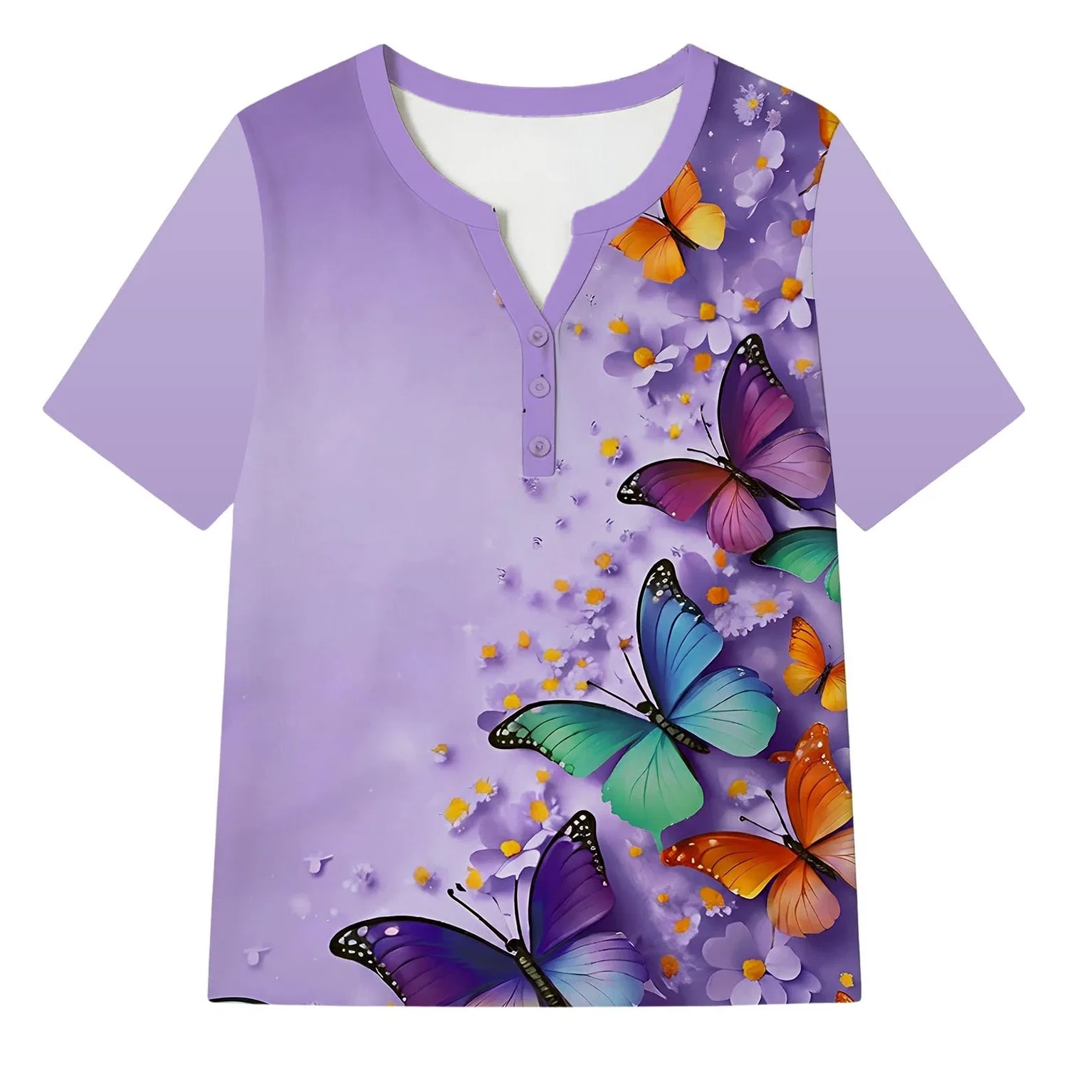 Женская хлопковая футболка Classic Soft Basic, Multicolour-b — фото 2