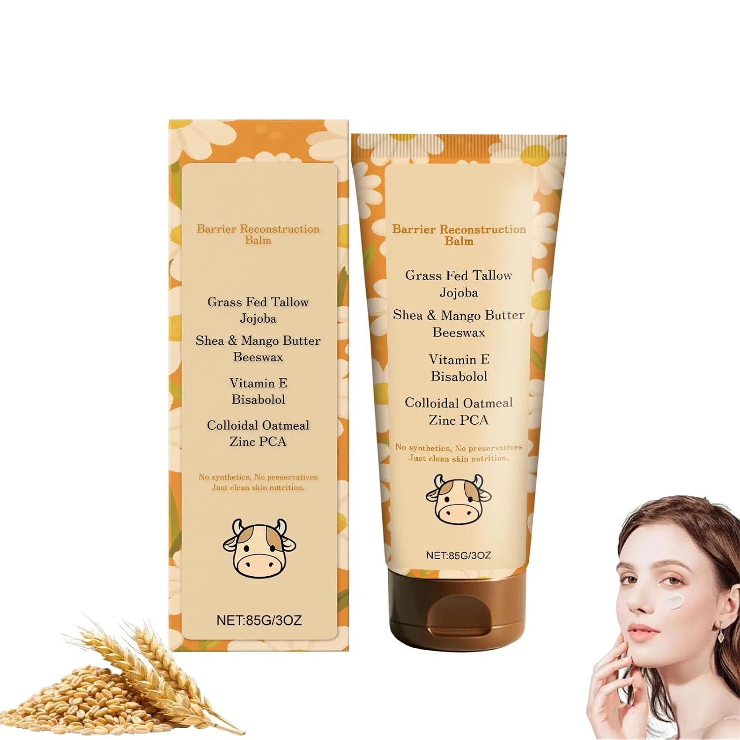 Бальзам для лица и тела Tallow Glow Balm с коллоидной овсянкой, 85 г Generisch