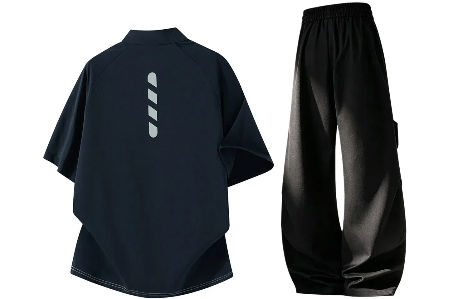 Детский спортивный комплект с воротником-поло GWAF, Navy Blue Top+Ecru Pants — фото 4