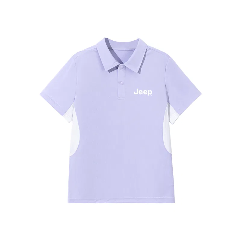 Детское поло для мальчиков с воротником Jeep, Light Purple/E White Logo K