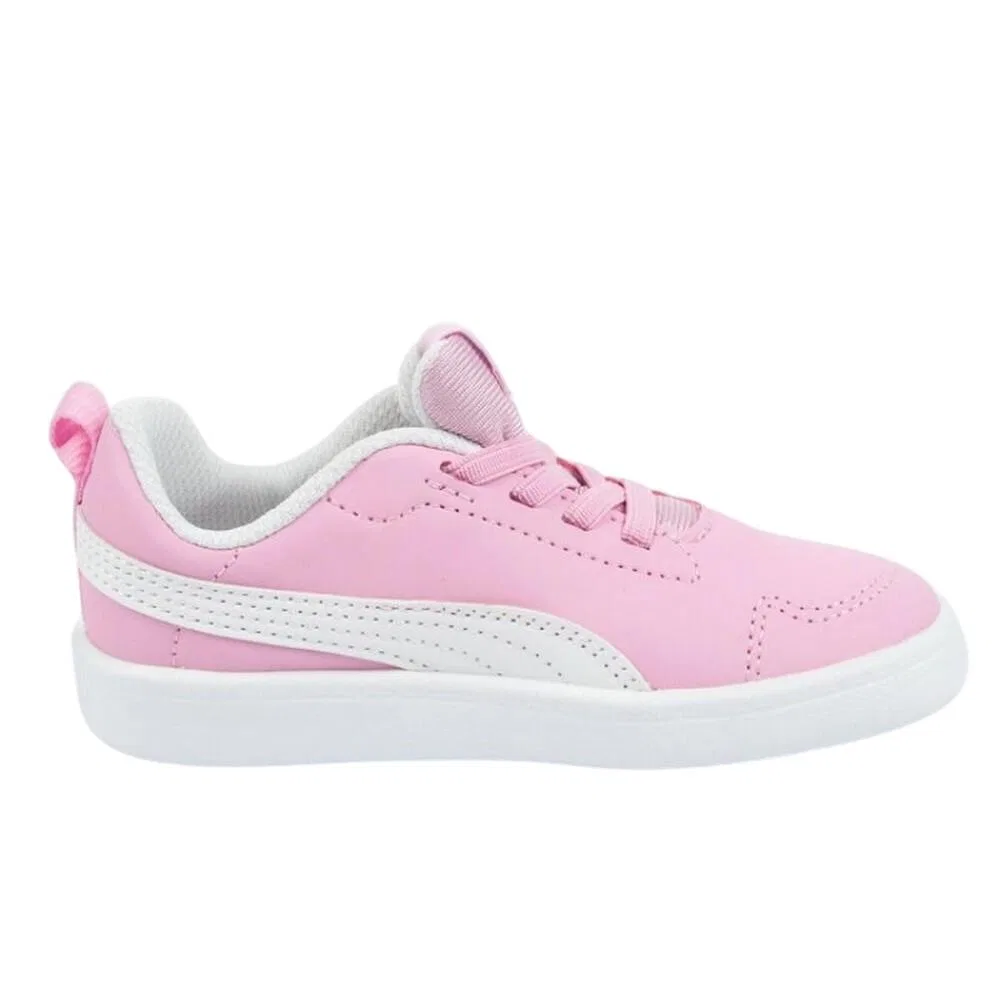 Детские кроссовки с кожаным верхом Courtflex Inf Puma, Rosa — фото 4