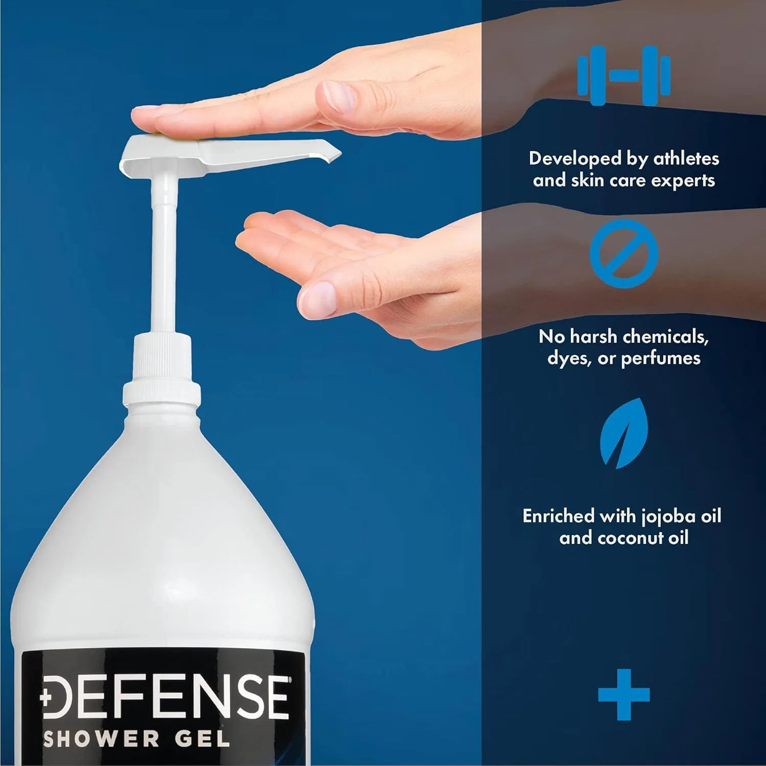 Гель для душа Body Wash Shower Gel, Увлажняющий, Без отдушки, 3.78 л, Defense Soap — фото 4