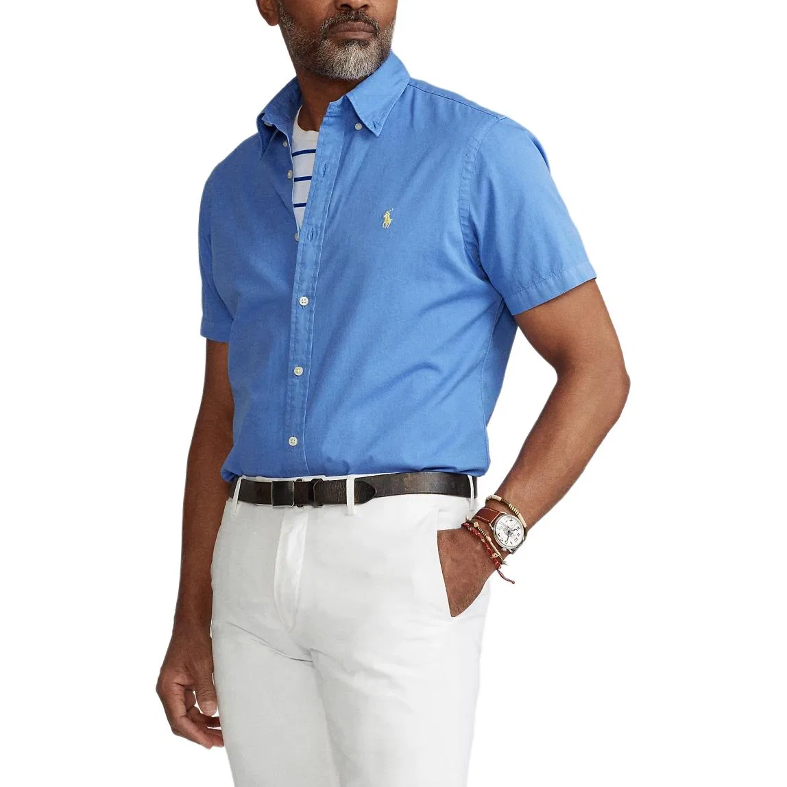 Рубашка классическая мужская Polo Ralph Lauren, Blue — фото 4