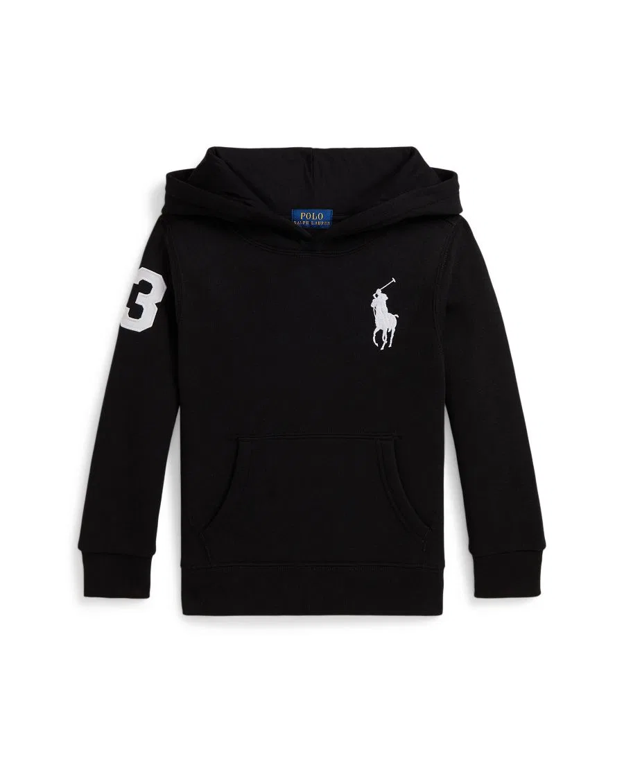 Детский флисовый худи с вышивкой Big Pony Polo Ralph Lauren, Black