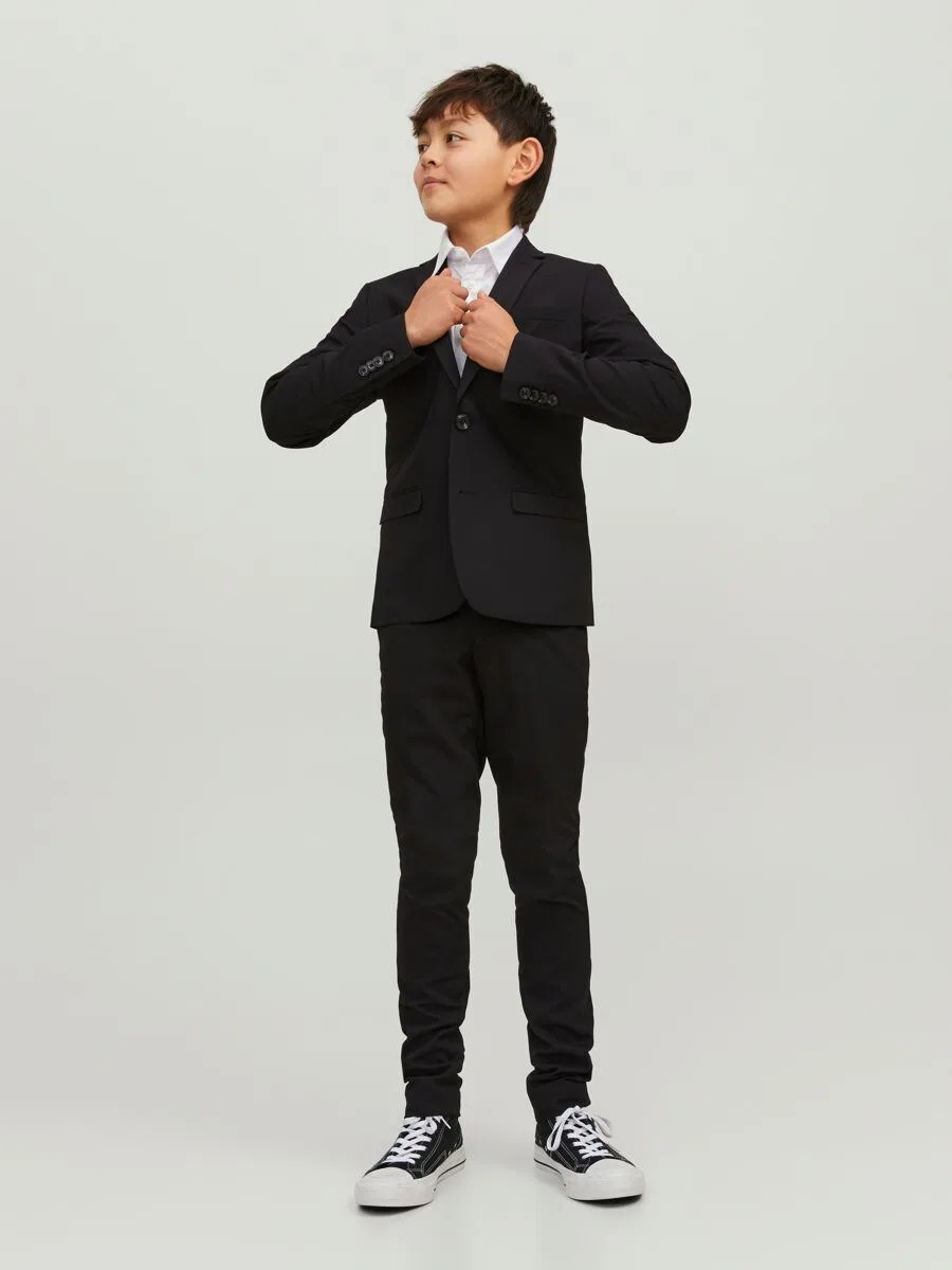 Пиджак Jack & Jones Junior Super Slim Fit 'JNRSolar' черного цвета — фото 4