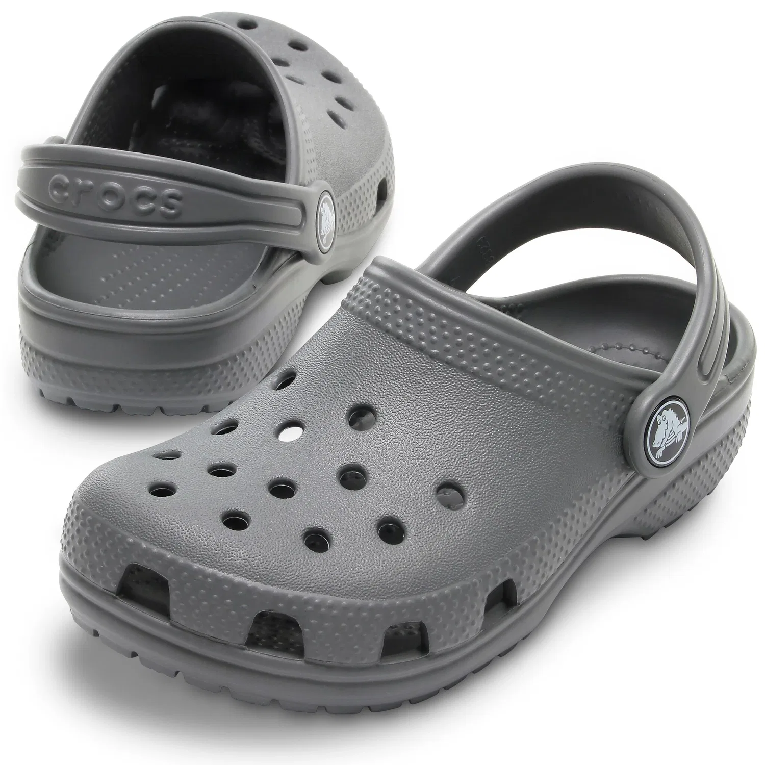 Детские клоги с перфорацией Crocs, Gray — фото 4